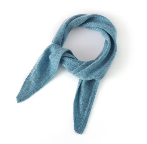 Cashmere Skinny Tie Scarf Lille Tørklæde - Blue Color