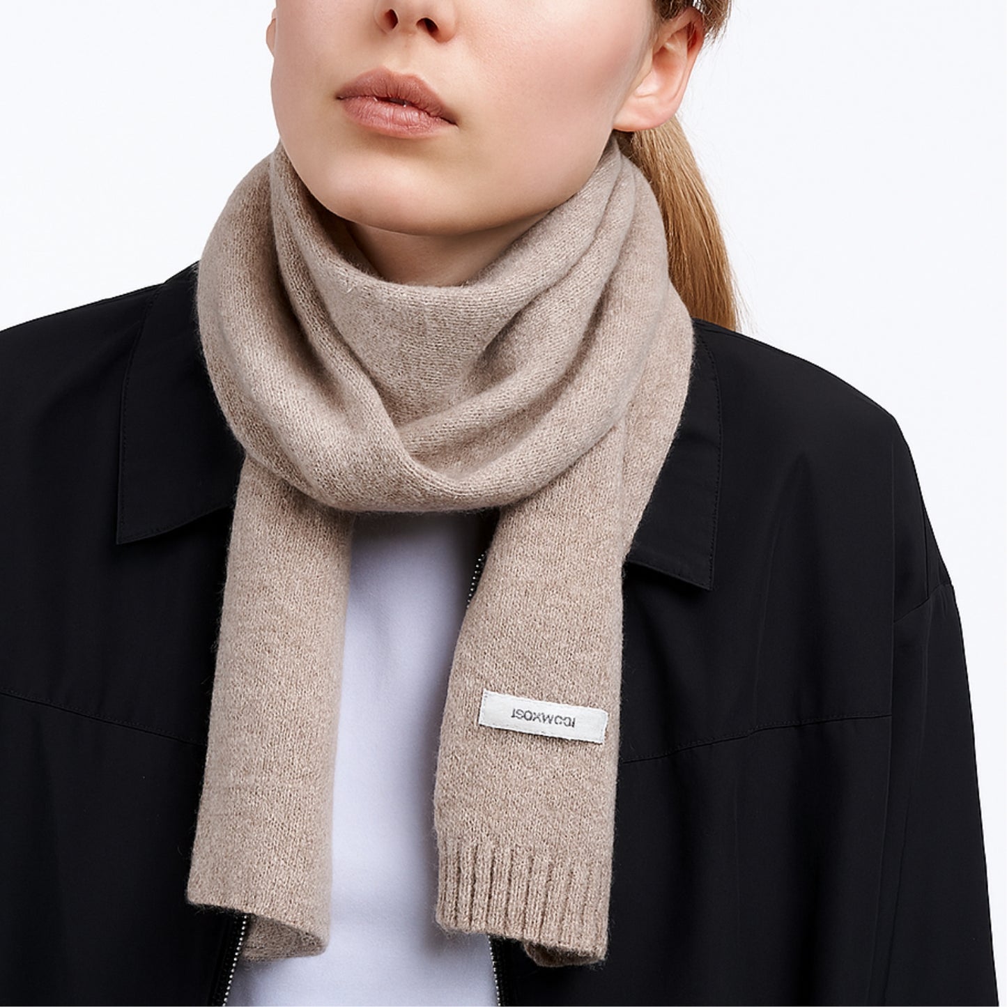 Šalikas Iš Australiškos Vilnos – Beige