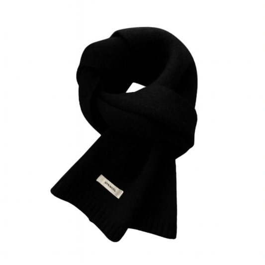 Refined Australian Wool Scarf – Black