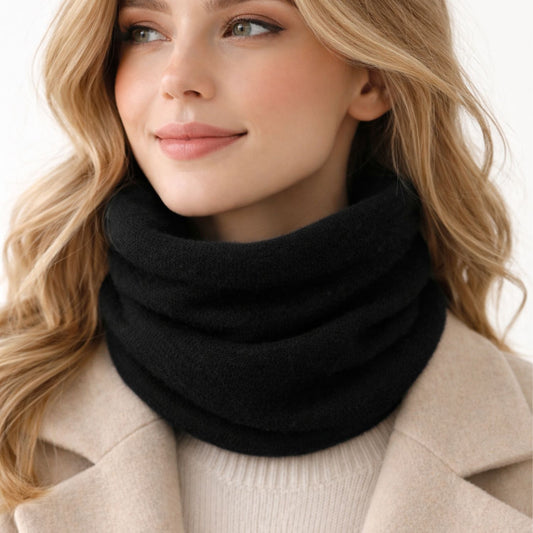 Cashmere And Wool Neck Warmer - Black