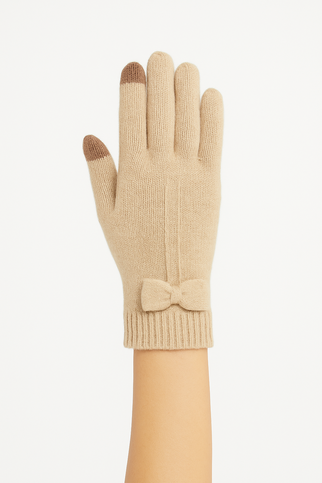 Pure Cashmere Touchscreen Friendly Gloves - Nude Color