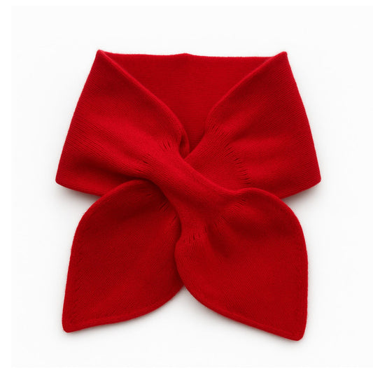 Cashmere Bow Tie Scarf - Pure Cashmere Red Neck Warmer