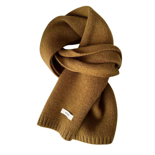 Refined Australian Wool Scarf – Senf Braun