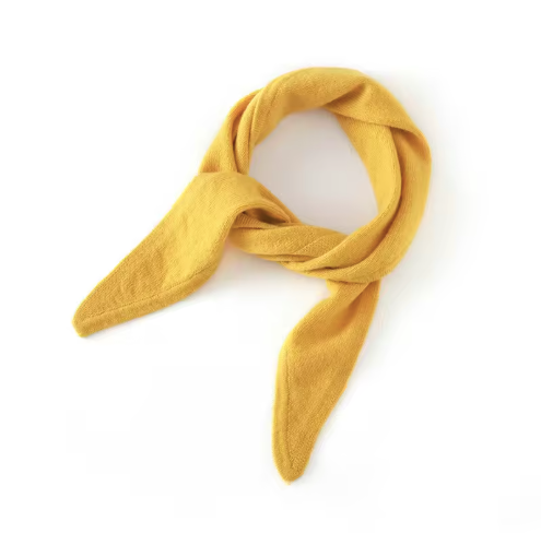 Cashmere Skinny Tie Scarf Lille Tørklæde - Yellow Color