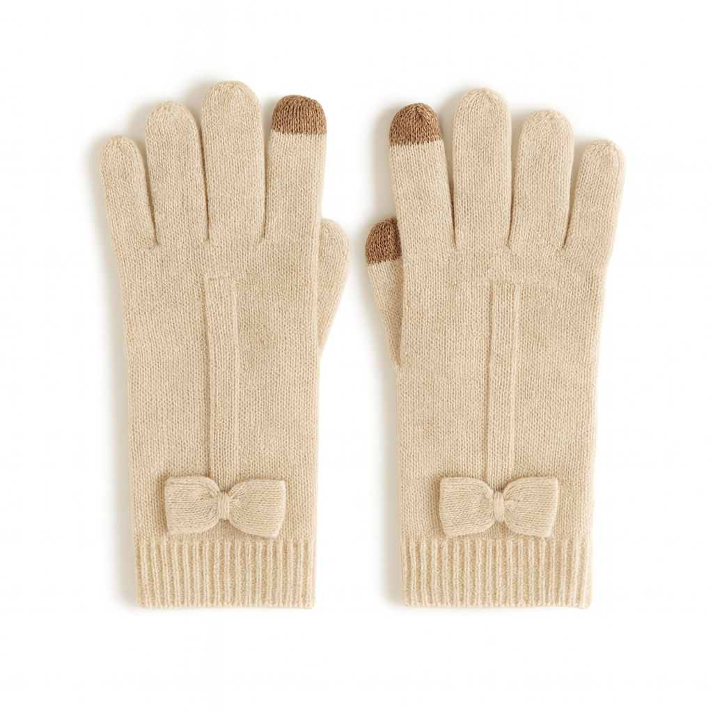 Pure Cashmere Touchscreen Friendly Gloves - Nude Color
