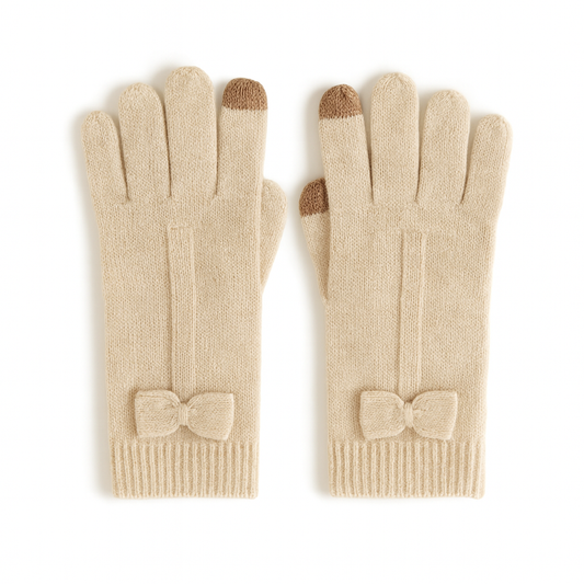 Pure Cashmere Touchscreen Friendly Gloves - Nude Color