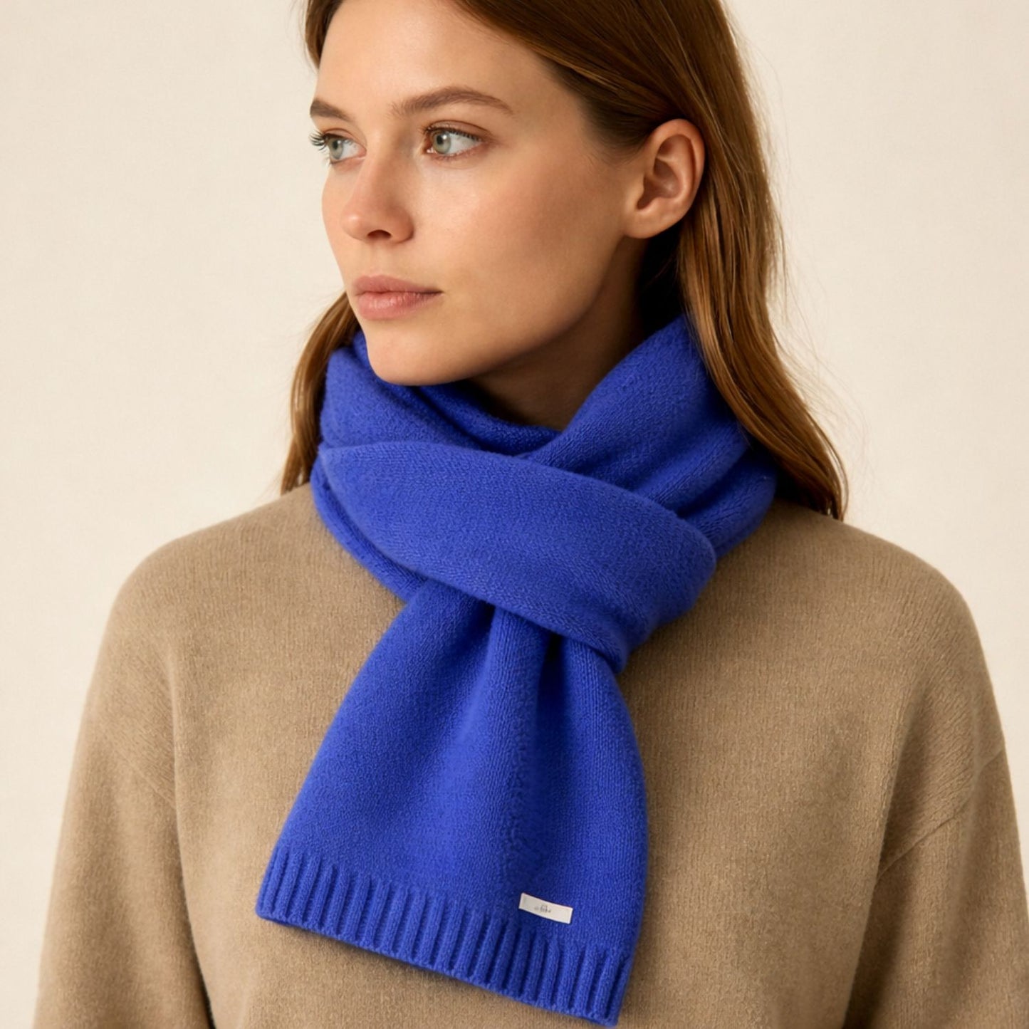 Refined Australian Wool Scarf – Bright Blue