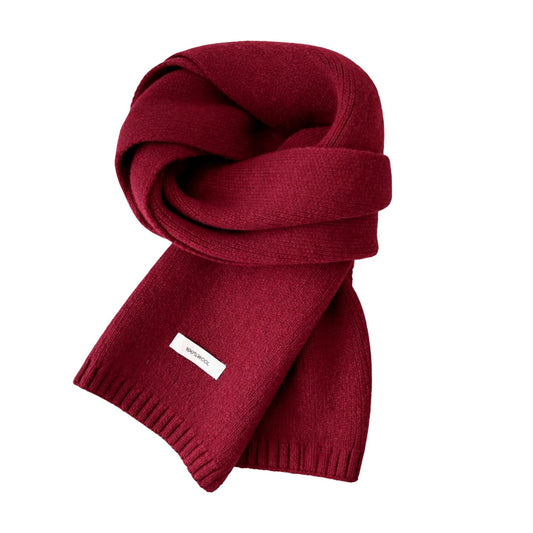 Refined Australian Wool Scarf – Burgundy
