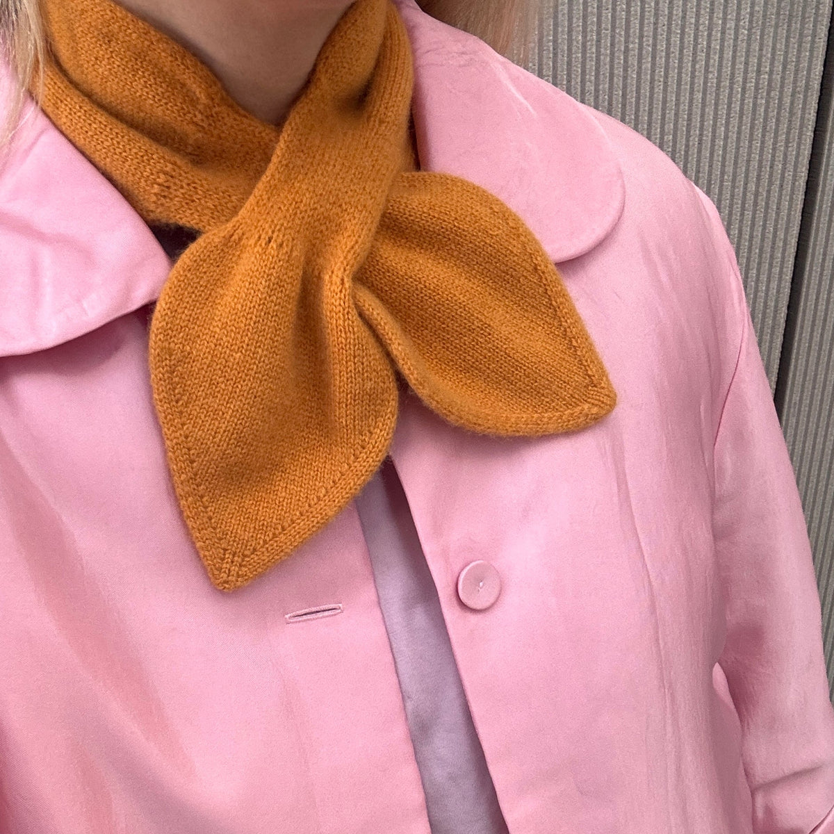 mustard yellow bow scarf
