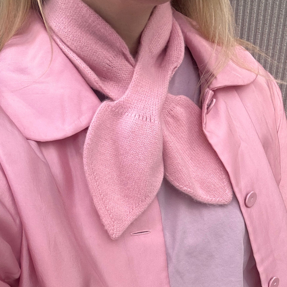 Kaschmir-Schal - Schleife – Halswärmer aus reinem Kaschmir in Rosa