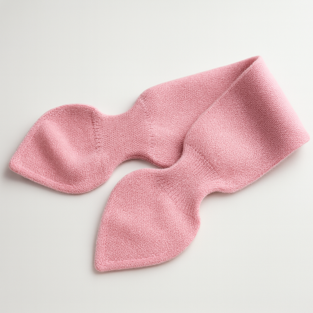 Cashmere Bow Tie Scarf - Pure Cashmere Pink Neck Warmer