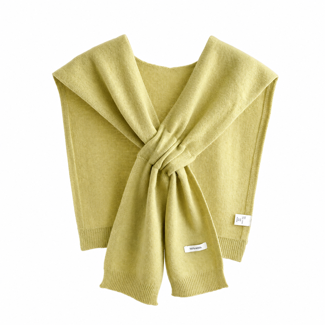 Oliver Green Yellow Wool Shoulder Scarf Designed for Layering