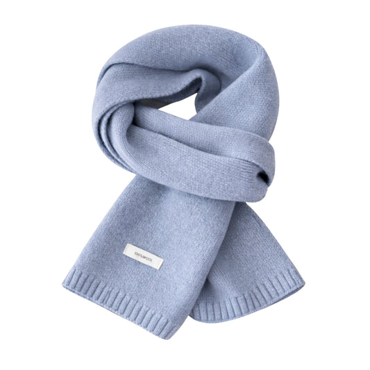 Refined Australian Wool Scarf – Grey Blue
