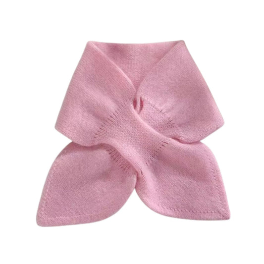 Cashmere Bow Tie Scarf - Pure Cashmere Pink Neck Warmer