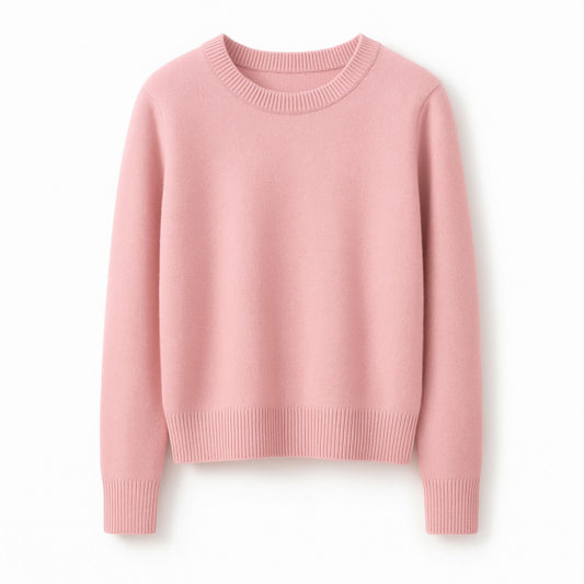 Pink Color Cashmere And Wool Sweater