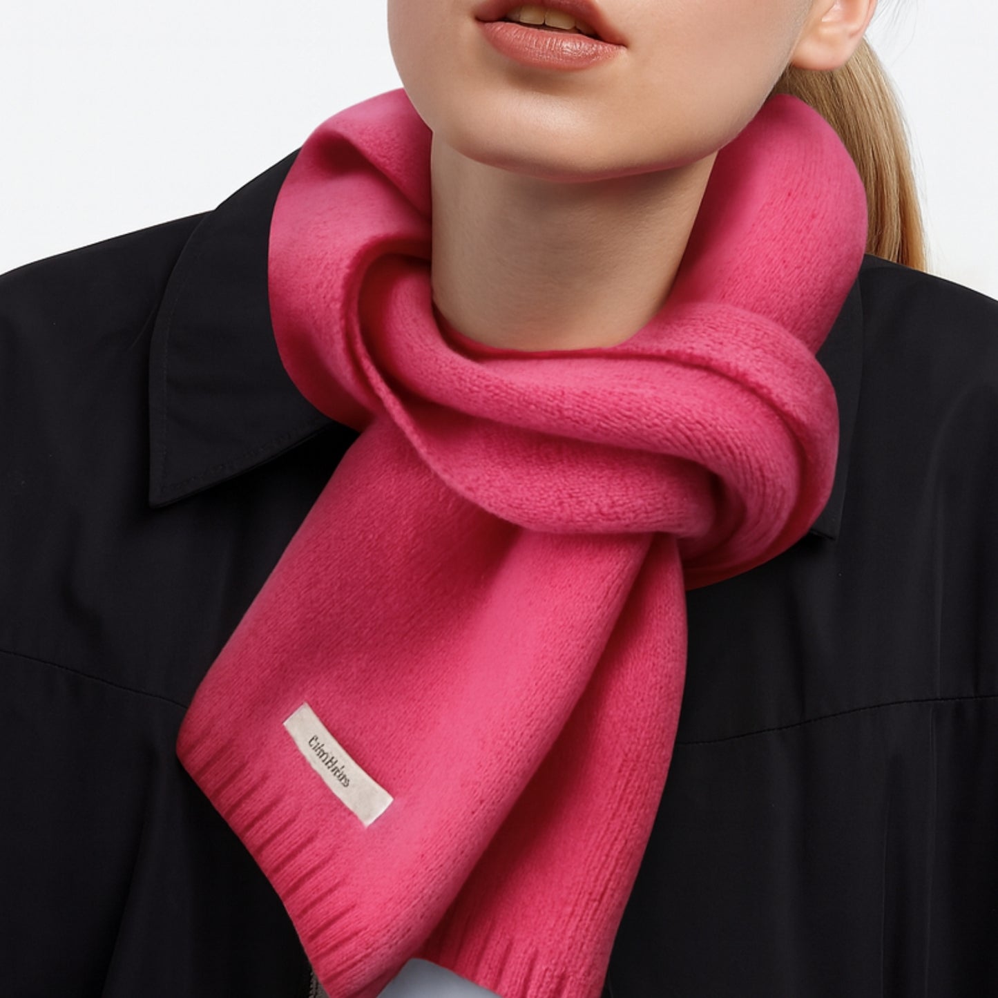 Refined Australian Wool Scarf – Pink