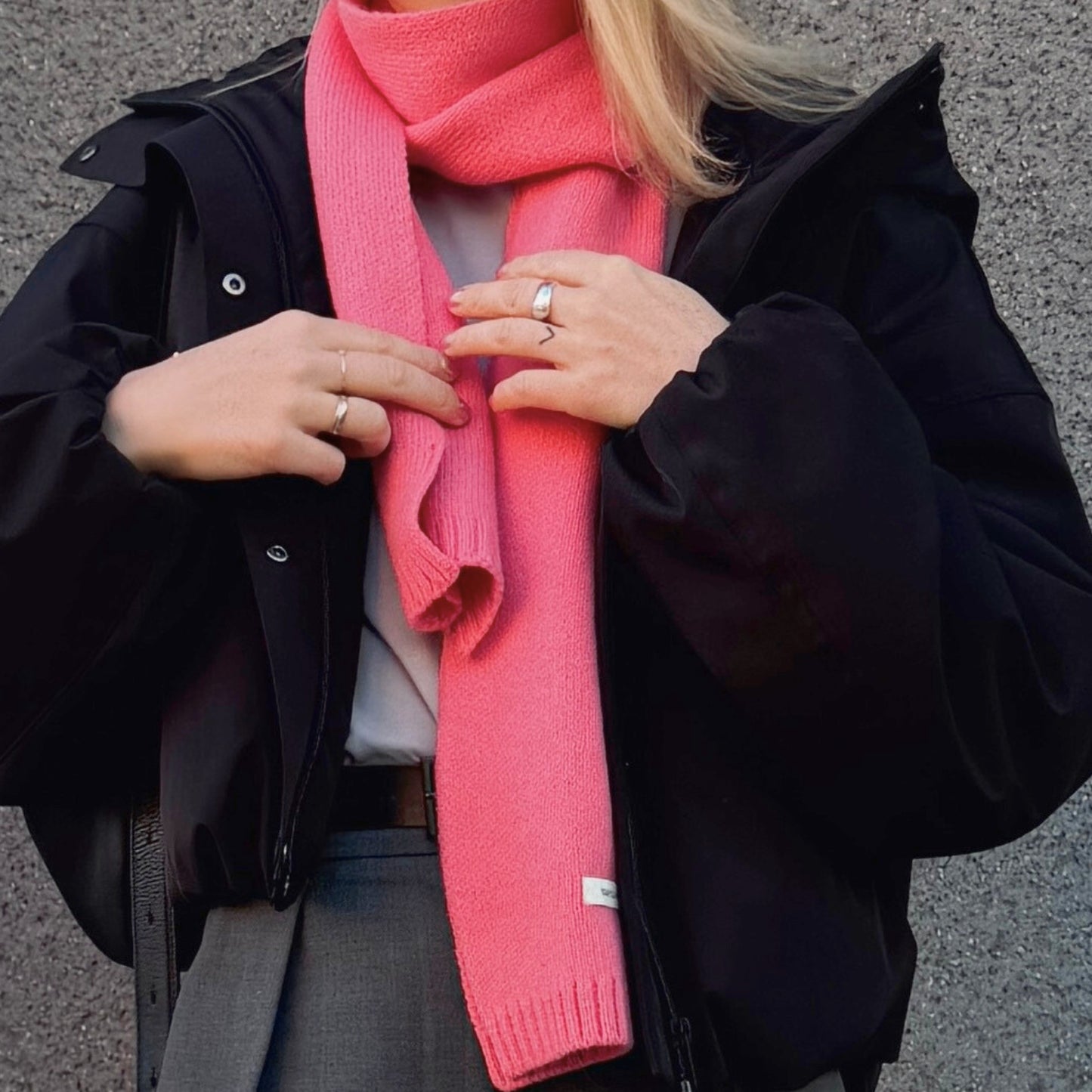 Refined Australian Wool Scarf – Pink