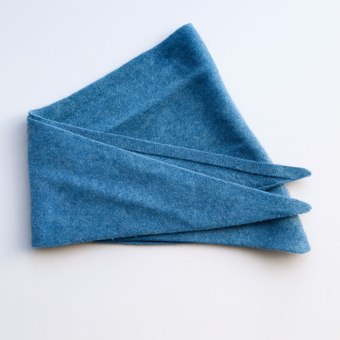 Cashmere Skinny Tie Scarf Lille Tørklæde - Blue Color