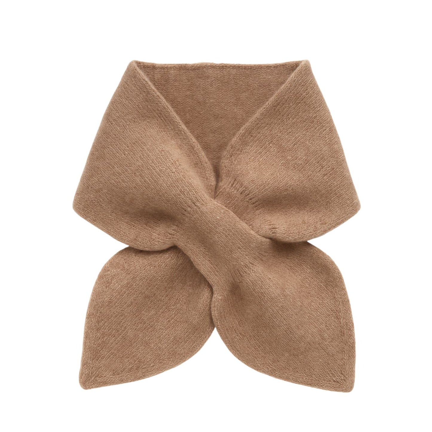 Cashmere Bow Tie Scarf - Pure Cashmere Nude Color Neck Warmer