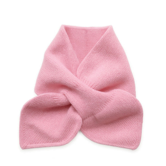 Cashmere Bow Tie Scarf - Pure Cashmere Pink Neck Warmer