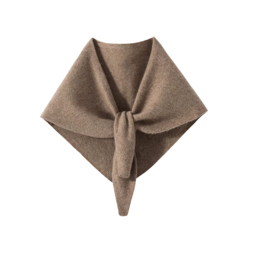 Small Triangle Cashmere Scarve - Brown