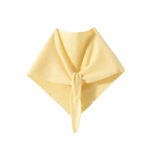 Small Triangle Cashmere Scarve - Butter Yellow