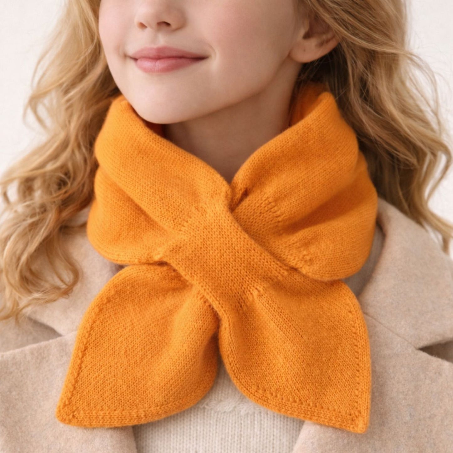 Puošni Vaikiška Kašmyro Kaklaskarė – Gelsva